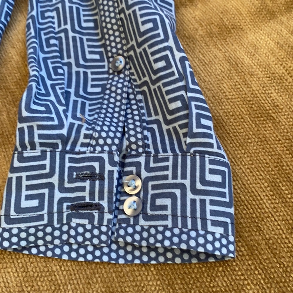 Bianca Patterned Blouse Blue - image 3